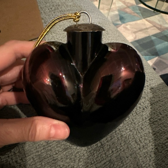 German Kugel Hand-blown Art Glass Red/Burgandy Heart Vintage ornament crackle - Picture 8 of 16